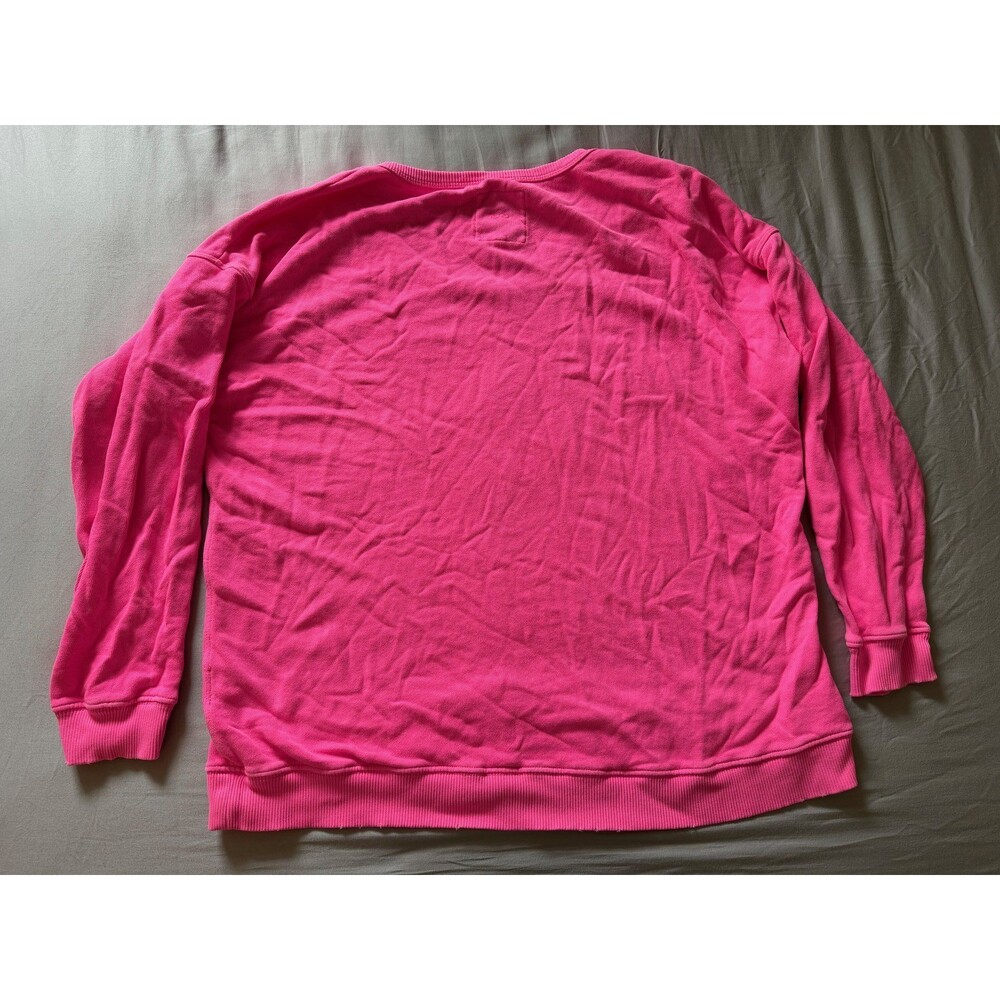 Aerie Endless Summer Crew Sweatshirt Tropadelic Hot Pink S/P - Picture 3 of 7
